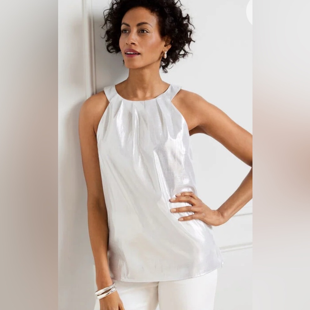 Talbot’s Silver Halter Top NWT